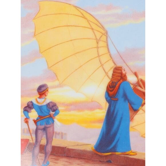 The Vision Of Leonardo Man's Dream Of Flight Year 1982 Plate 8 1/2" Wall Decor - Picture 4 of 15